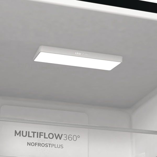 Холодильник з нижн. мороз. камерою Gorenje, 185х60х60см, 2 двері, 204(96)л, А++, NoFrost+ , LED дисплей, Зона св-ті, чорний (NRK6192ABK4) 376098 фото