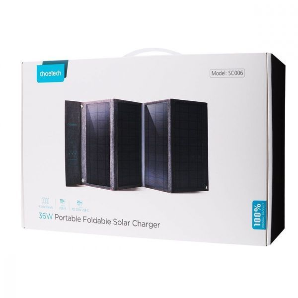 Портативна Сонячна панель Choetech 36W 293220 фото