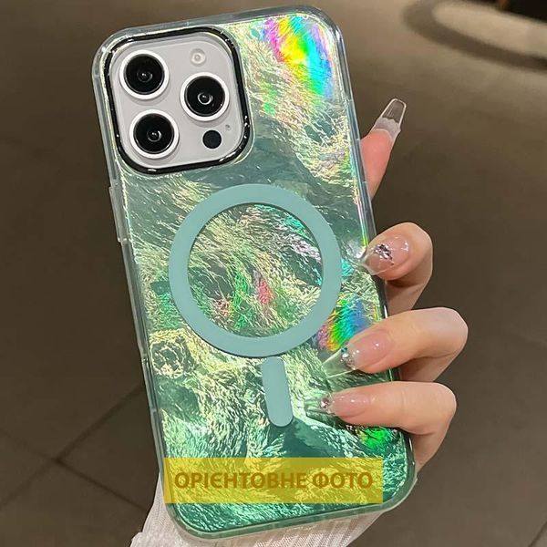 Чохол TPU Shiny Mountain (MagFit) для Apple iPhone 17 (6.3") Green 392958 фото