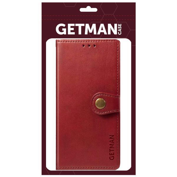 Шкіряний чохол-книжка GETMAN Gallant (PU) для Motorola Moto G85 Червоний 378123 фото