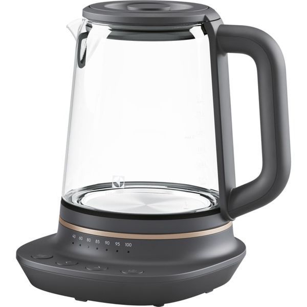 Електрочайник Electrolux 1.7л, Strix, скло, заварник, підтримка температури, чорний (E7GK1-8BP) 369072 фото