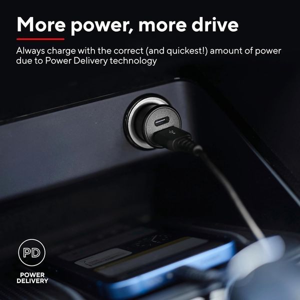 Зарядний пристрій автомобільний Trust 38Вт USB-A/USB-C PD, QC, чорний 364860 фото