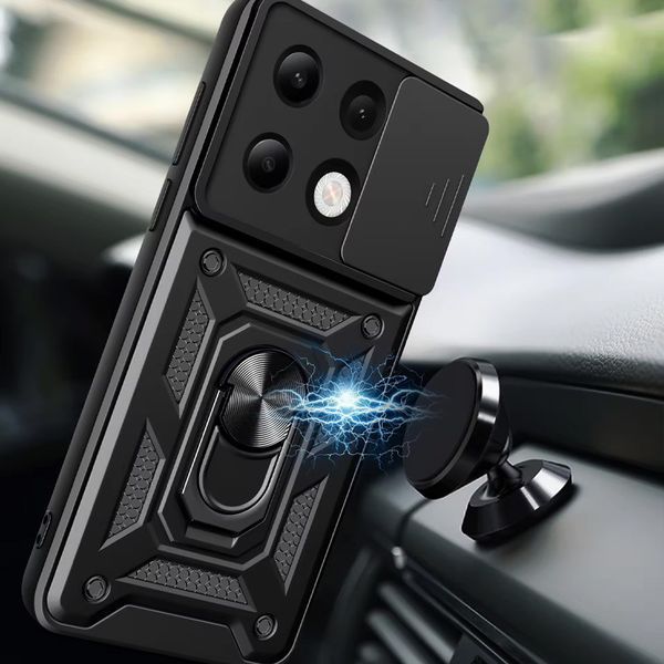Ударостійкий чохол Camshield Serge Ring для Xiaomi Redmi Note 13 4G Чорний 294209 фото