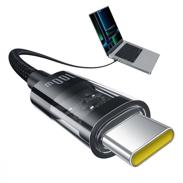 Кабель Baseus Gem Fast-Charging Data Cable Type-C to Type-C 100W 1m black (P10373000111-00) 405000 фото