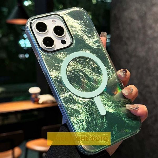 Чохол TPU Shiny Mountain (MagFit) для Apple iPhone 17 (6.3") Green 392958 фото