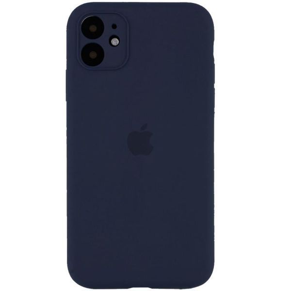 Чохол Silicone Case Full Camera Protective (AA) для Apple iPhone 12 (6.1") Темно-синій / Midnight blue 204796 фото