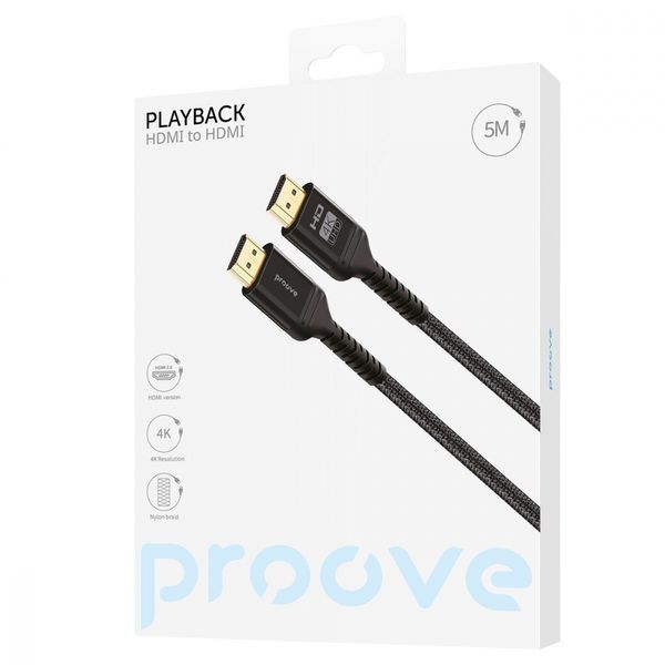 Кабель Proove PlayBack HDMI To HDMI 5м (DCP520003601) Black 287170 фото