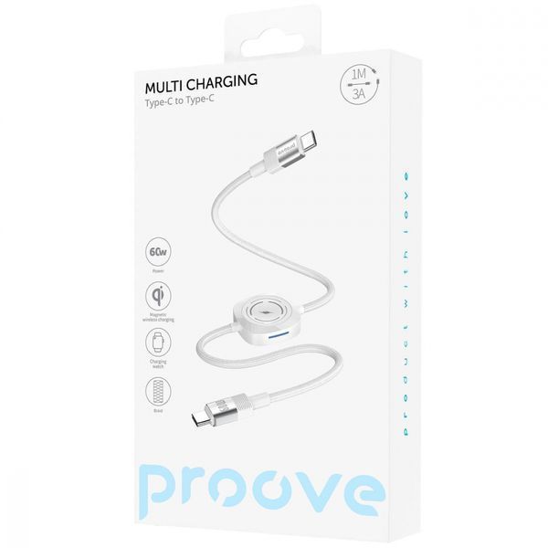 Кабель Proove Multi Charging Type-C To Type-C 60W (1m) (CCMT27002101) White 339113 фото