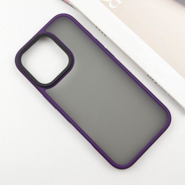 TPU+PC чохол Metal Buttons для Apple iPhone 16 Pro (6.3") Темно-Фіолетовий 318270 фото