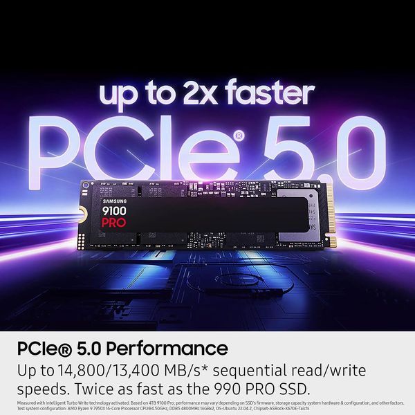 Твердотільний запам&rsquo;ятовувальний пристрій накопичувач (SSD) G5 M.2 NVME 4TB 9100 PRO MZ-VAP4T0BW SAMSUNG 359106 фото