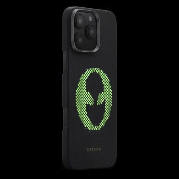 Чохол-накладка iPhone 16 Pro Pitaka Tactile Woven Case Aries Alien (KI1601AL) 377959 фото