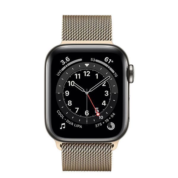Смарт-годинник Apple Watch Series 6 40mm 4G Graphite Stainless Steel Case With Gold Milanese Loop M0DF3/M0DW3 262715 фото