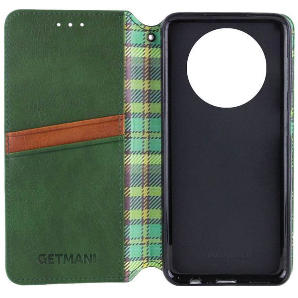 Шкіряний чохол книжка GETMAN Cubic (PU) для Xiaomi Redmi 14C / Poco C75 Зелений 324633 фото