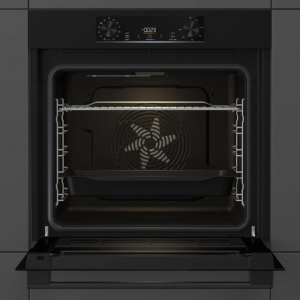Духова шафа Gorenje електрична, 77л, A+, дисплей, IconLed, піроліз, чорний (BOP6737E02BK) 366587 фото