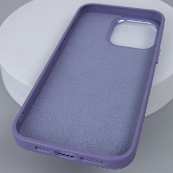 Шкіряний чохол Bonbon Leather Metal Style with MagSafe для Apple iPhone 14 Pro (6.1") Сірий / Lavender 276626 фото