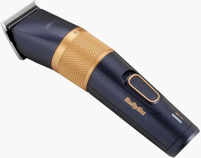 Машинка для стриження Babyliss, мережа+акум., вібраційний мотор, насадок-8, кейс, титан.напил., синій (E986E) 369288 фото