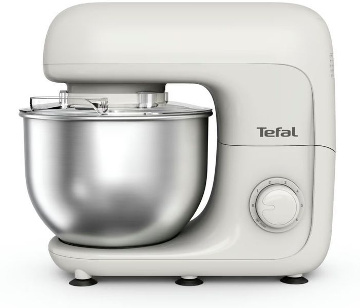 Міксер Tefal планетарний Bake Essential 800Вт, насадки-3, чаша-нерж., метал, 4.8л, білий (QB160138) 371481 фото