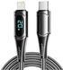 Кабель Essager LED Digital Display PD 20W Fast Charging Type C to Lightnining USB Cable 2m (EXCTL-YDA01) Black 314372 фото 1