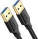 Кабель UGREEN US128 USB-A 3.0 Male To Male Cable 2m Black (10371) 278867 фото 1