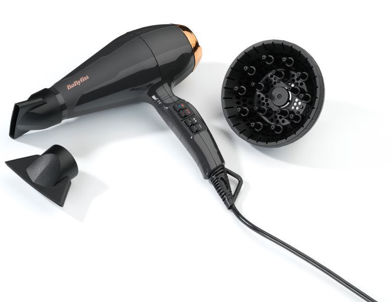 Фен Babyliss Air Pro, 2200Вт, 2 режими, дифузор, іоніз-я, хол. обдув, чорний (6719DE) 365929 фото