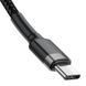 Кабель Baseus Cafule Type-C to Type-C PD 2.0 60W (2m) CATKLF-HG1 (gray/black) 208005 фото 3