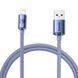 Кабель Baseus Crystal Shine Series Fast Charging Data USB кабель USB To IP 2.4A 1.2m (CAJY000005) Purple 255222 фото 1