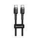 Кабель Baseus Cafule Type-C to Type-C PD 2.0 60W (2m) CATKLF-HG1 (gray/black) 208005 фото 5