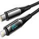 Кабель Essager LED Digital Display PD 20W Fast Charging Type C to Lightnining USB Cable 2m (EXCTL-YDA01) Black 314372 фото 2