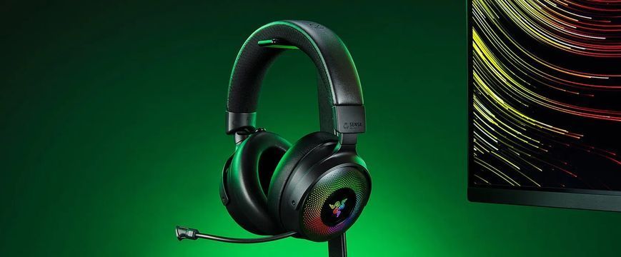 Навушники Razer Kraken V4 Pro, mini-jack/USB-A/BT/WL, RGB (RZ04-05160100-R3M1) чорний 370946 фото