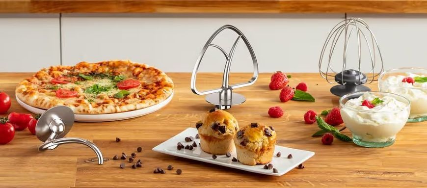 Міксер Tefal планетарний Bake Essential 800Вт, насадки-3, чаша-нерж., метал, 4.8л, білий (QB160138) 371481 фото
