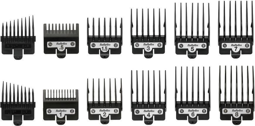 Машинка для стриження Babyliss Super-X Metal Series, акум., насадок-12, сталь з графітовим покриттям, чорно-сріблястий (E991E) 370492 фото