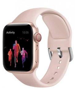 Ремінець Silicone-steel buckle для Apple Watch 38/40/41mm Pink 251214 фото