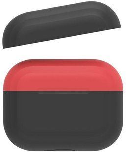 Чохол для навушників AhaStyle Silicone DUO Case for AirPods Pro with Belt - Black/Red (X002CYL9U3) 137559 фото