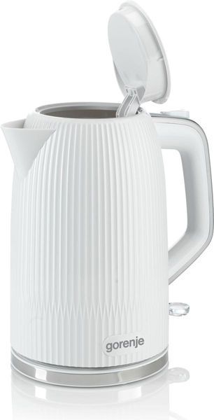 Електрочайник Gorenje 1.7л, Strix-контроль, білий матовий (K17DPW) 370957 фото