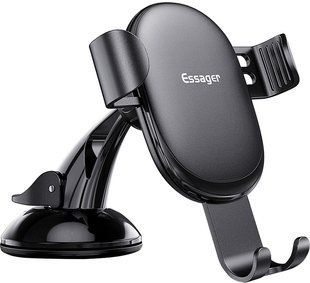 Автомобільний тримач ESSAGER MoJack Gravity Car Phone Holder (osculum type) (EZJXP-MJ01) Black 314598 фото