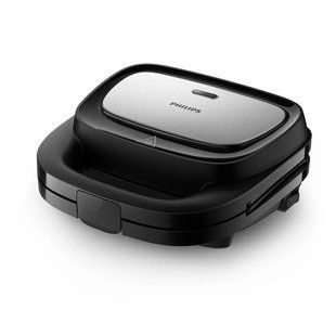 Мультимейкер Philips Series 5000 750Вт, антипригарне покриття, 3 пластини, корпус-пластик, чорно-сріблястий (HD2350/80) 368256 фото