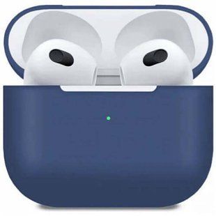 Чохол для навушників AirPods 3 AhaStyle Silicone Case (X002UH48ZZ) Midnight Blue 242263 фото