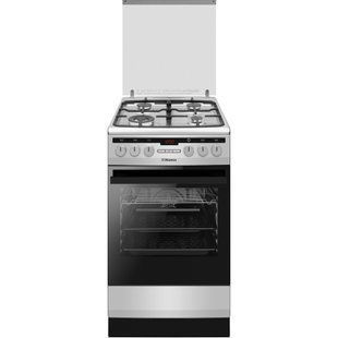 Плита комбінована Hansa, 50х60см, 62л, чавун, газ контр., дисплей, сірий 390820 фото