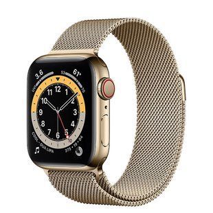 Смарт-годинник Apple Watch Series 6 44mm 4G Gold Stainless Steel Case With Gold Milanese Loop M07P3/M09G3 262716 фото