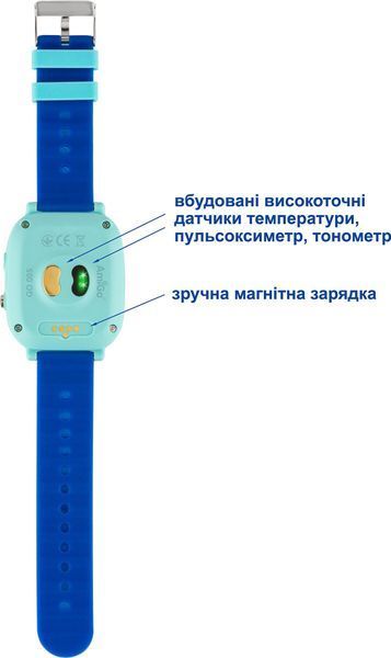 Дитячий смарт-годинник AmiGo GO005 4G WIFI Thermometer Blue 188757 фото