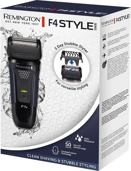 Бритва електр. Remington сіткова F4 Style Series, бритв.головок-3, сух.+волог., тример, чорний (F4002) 369863 фото