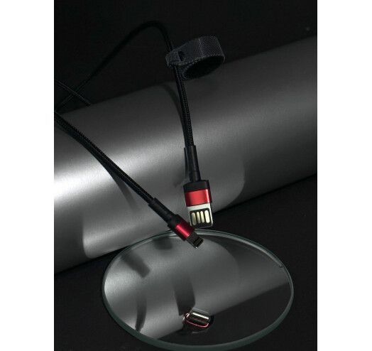 Кабель Baseus Cafule Light. SE 2.4A 1м (CALKLF-G91) Red/Black 252255 фото