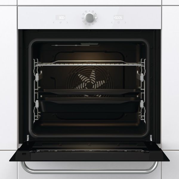 Духова шафа Gorenje електрична, 77л, A, пара, дисплей, макс.темпер.-300, білий (BOS6737SYW) 366588 фото