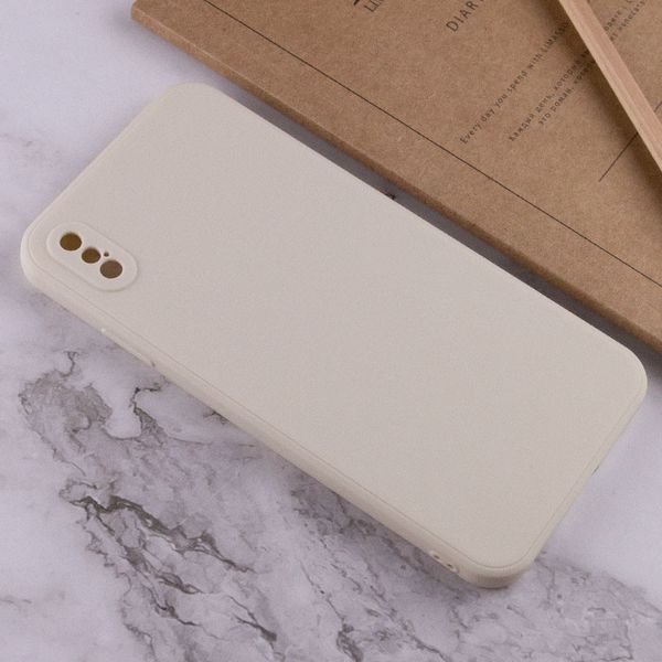 Силіконовий чохол Candy Full Camera для Apple iPhone XS Max (6.5") Бежевий / Antigue White 206011 фото