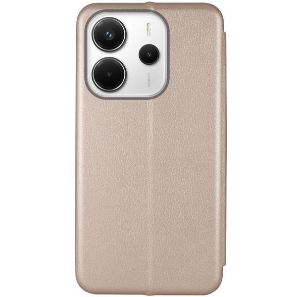 Шкіряний чохол-книжка Classy для Xiaomi Redmi Note 14 4G (Int. version) Золотий 356652 фото
