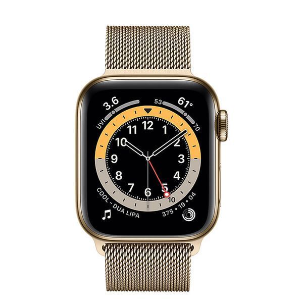 Смарт-годинник Apple Watch Series 6 44mm 4G Gold Stainless Steel Case With Gold Milanese Loop M07P3/M09G3 262716 фото