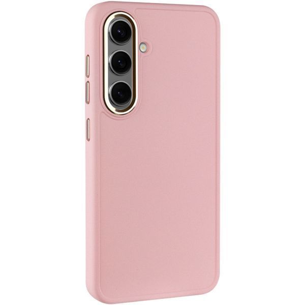 TPU чохол Bonbon Metal Style для Samsung Galaxy S23 Рожевий / Light pink 264762 фото