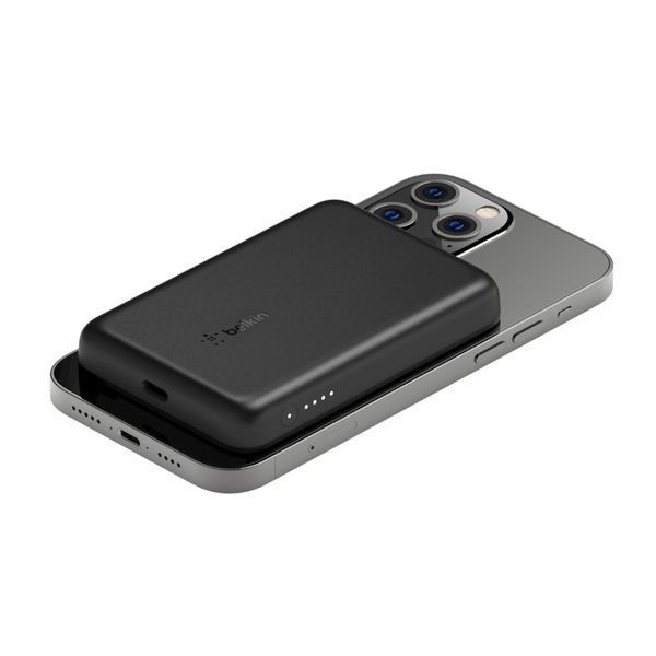 Акумулятор портативний літій-іонний Power Bank Belkin 2500мА&middot;год, 7,5Вт, MagSafe, чорний (BPD002BTBK) 368754 фото