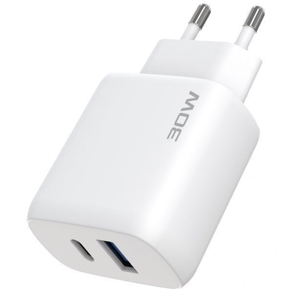 Зарядний Пристрій Proove Silicone Power 2 30W (Type-C + USB) + Cable Type-C to Type-C (1m) (WCSP23011001) black 380684 фото