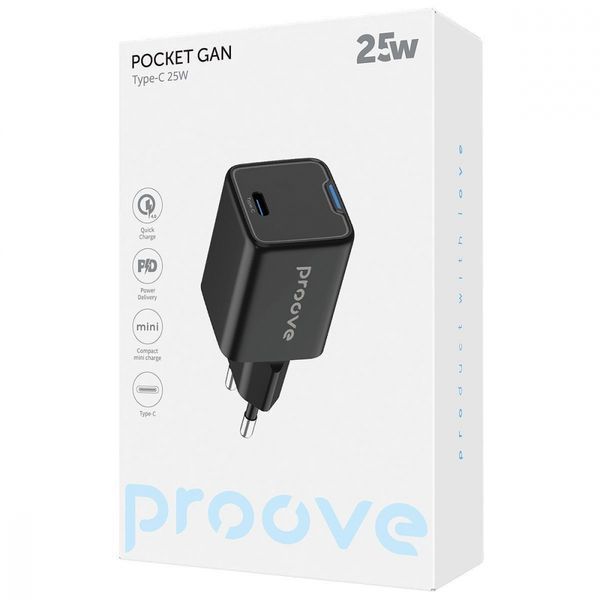Зарядний Пристрій Proove Pocket GaN 25W (Type-C) (WCPG25010202) white 342421 фото